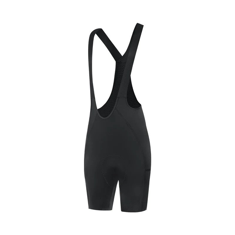 Culote corto con tirantes y almohadilla Elastic Interface® para hombre de Santic LuZheng Negro