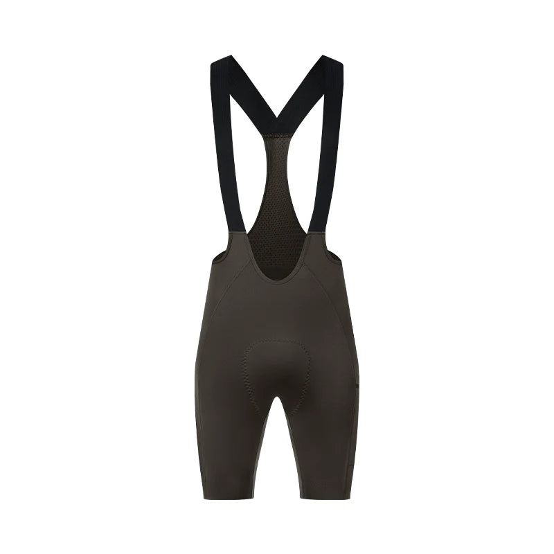 Culote corto con tirantes y almohadilla Elastic Interface® para hombre de Santic LuZheng Verde