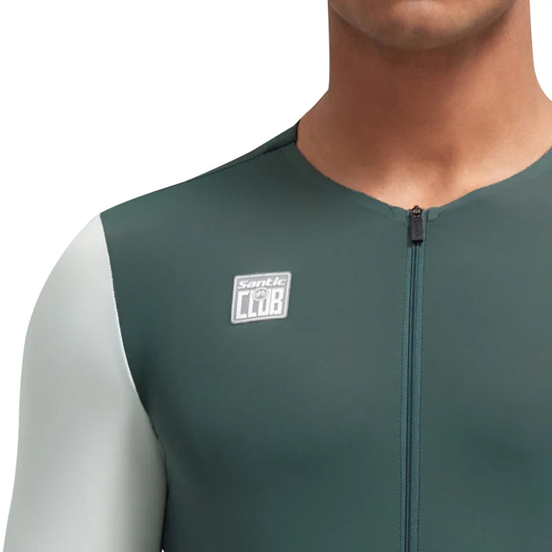 Jersey de Manga Larga Santic Bonnie Verde - Protección UPF50+ Pro-Fit