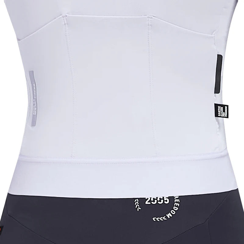 Jersey de Ciclismo Santic Qing para Mujer - Lila - Protección Solar UPF 50+