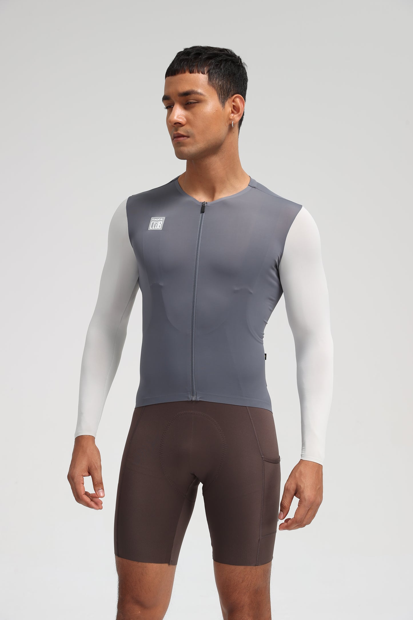 Jersey ciclista Santic Bonnie Gris