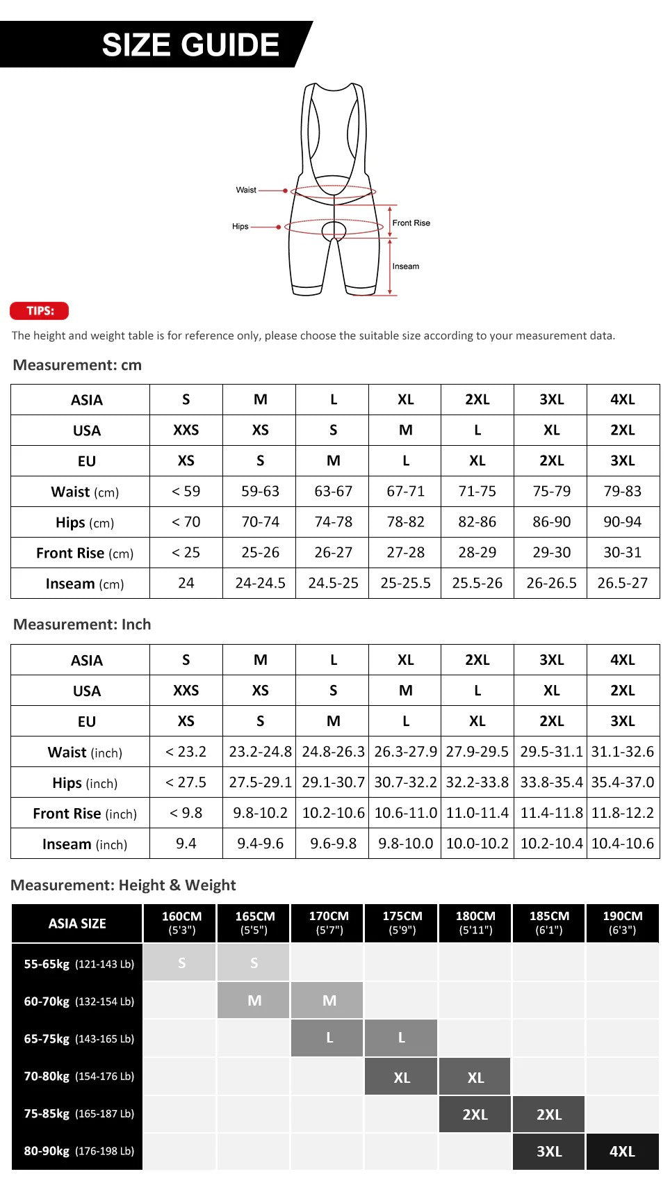 Culote corto con tirantes y almohadilla Elastic Interface® para hombre de Santic LuZheng Negro