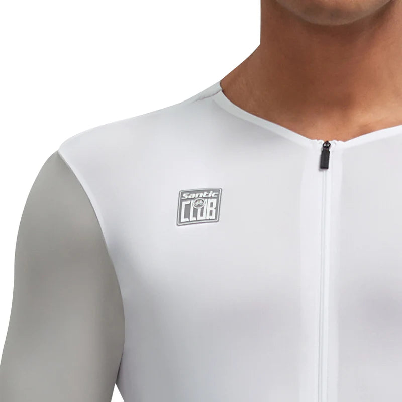 Jersey de Manga Larga Santic Bonnie Blanco - Protección UPF50+ Pro-Fitf