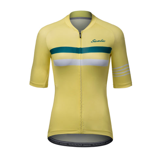 Jersey de Ciclismo Santic Pali para Mujer - Amarillo