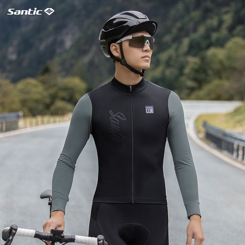 Jersey de Ciclismo Térmico Santic Ether - Protección Otoñal
