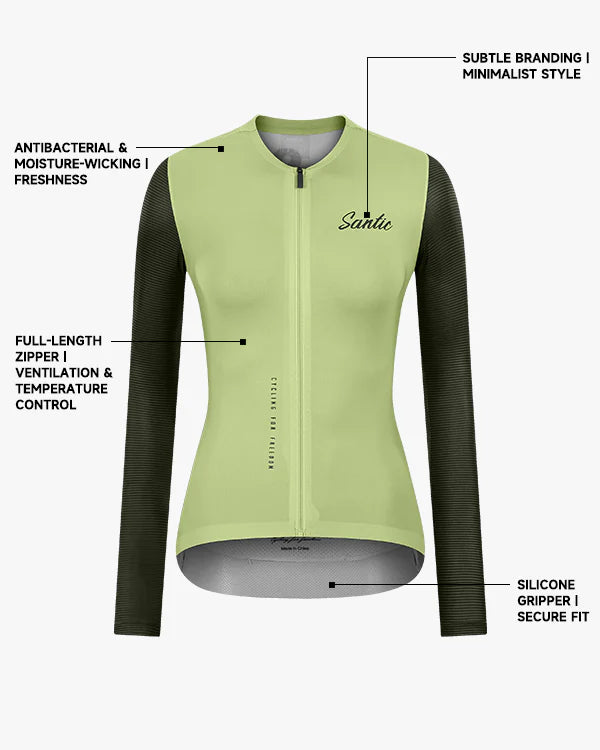 Jersey de Ciclismo Santic Corian Mujer - Transpirabilidad y Ajuste Ergonómico