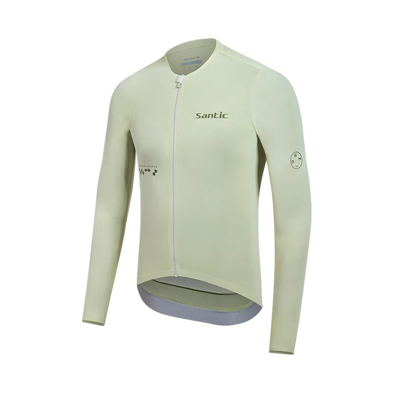 Maillot Santic Fusheng UPF 50+ Hombre verde claro