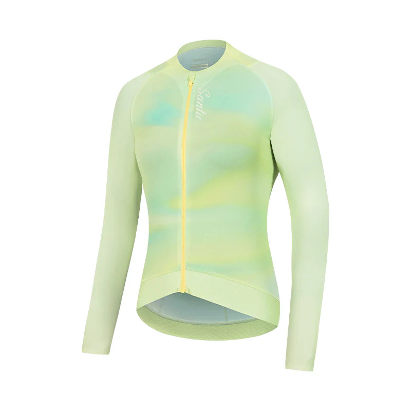 Jersey ciclista largo de mujer Santic Qing  Amarillo