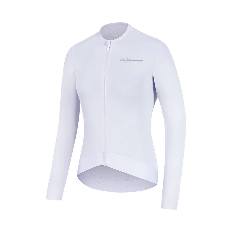 Jersey de Ciclismo Santic Qing para Mujer - Lila - Protección Solar UPF 50+
