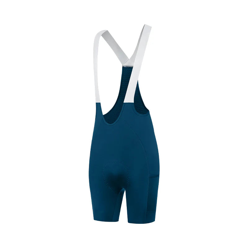 Culote corto con tirantes y almohadilla Elastic Interface® para hombre de Santic LuZheng Azul Claro