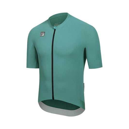 Jersey de Ciclismo Santic Caesar para Hombre - Fibra de Carbón de Bambú