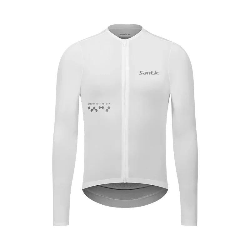 Jersey de Ciclismo Santic Solar Blanco - Protección Solar UPF 50+