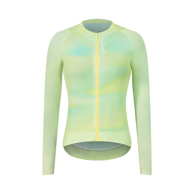 Jersey de Ciclismo Santic Breeze para Mujer - Protección Solar UPF 50+