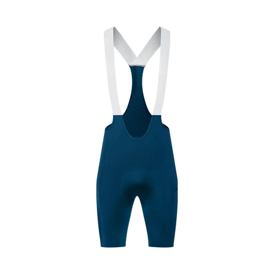 Culote corto con tirantes y almohadilla Elastic Interface® para hombre de Santic LuZheng Azul Claro