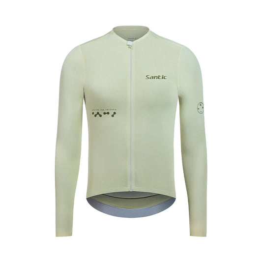 Maillot Santic Fusheng UPF 50+ Hombre verde claro