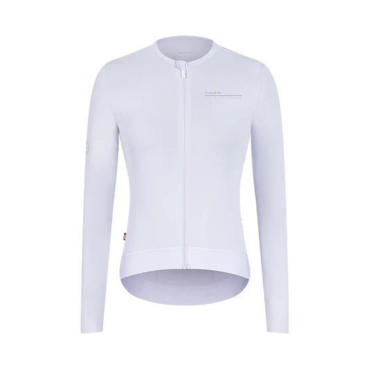 Jersey de Ciclismo Santic Qing para Mujer - Lila - Protección Solar UPF 50+