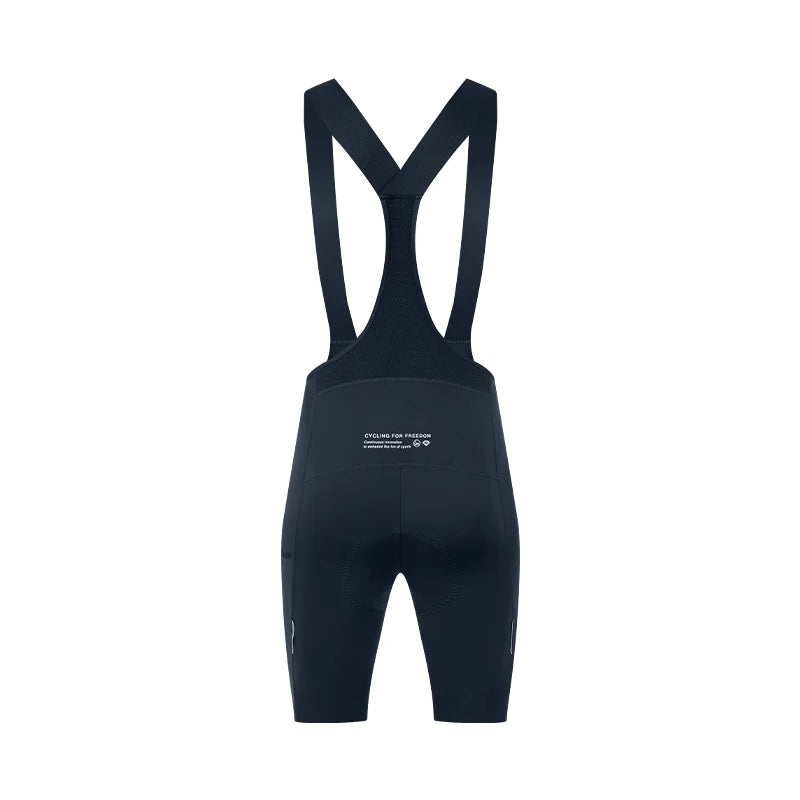 Culote corto con tirantes y almohadilla Elastic Interface® para hombre de Santic LuZheng Azul Marino