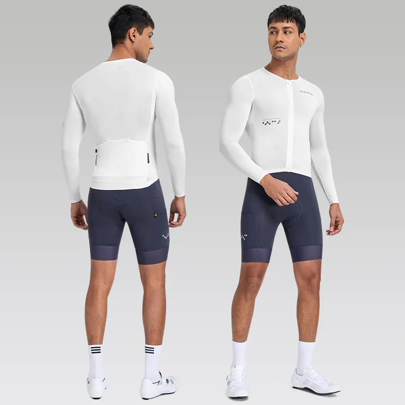 Jersey de Ciclismo Santic Solar Blanco - Protección Solar UPF 50+