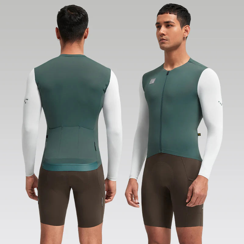 Jersey de Manga Larga Santic Bonnie Verde - Protección UPF50+ Pro-Fit