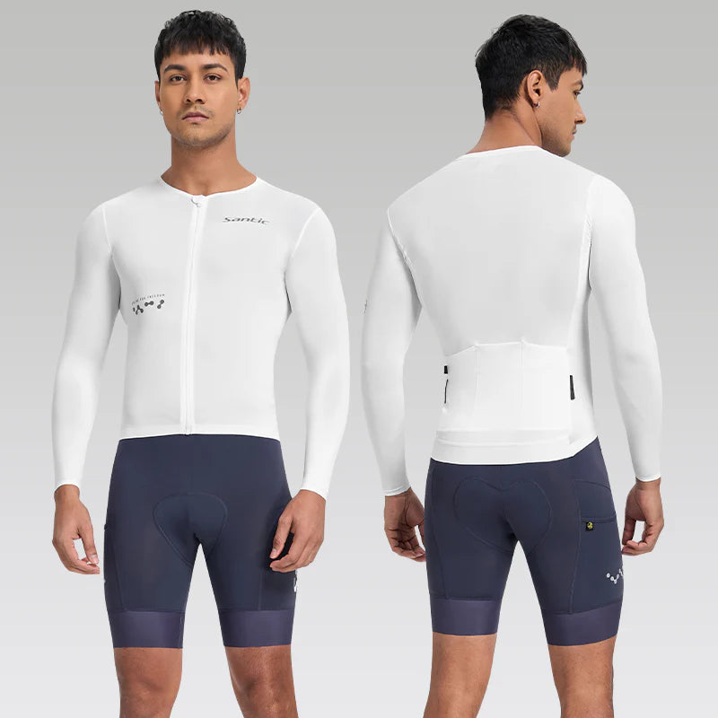 Maillot Santic Fusheng UPF 50 blanco