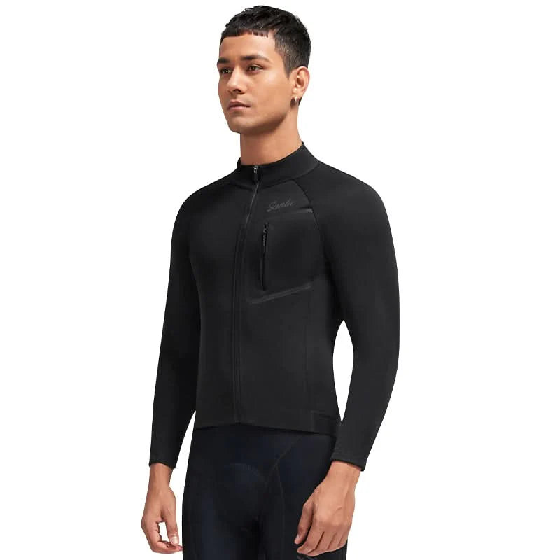 Jersey de invierno para ciclismo unisex de Yuanzhou Negro