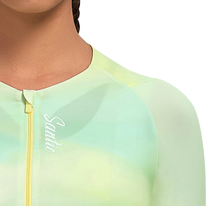 Jersey de Ciclismo Santic Breeze para Mujer - Protección Solar UPF 50+