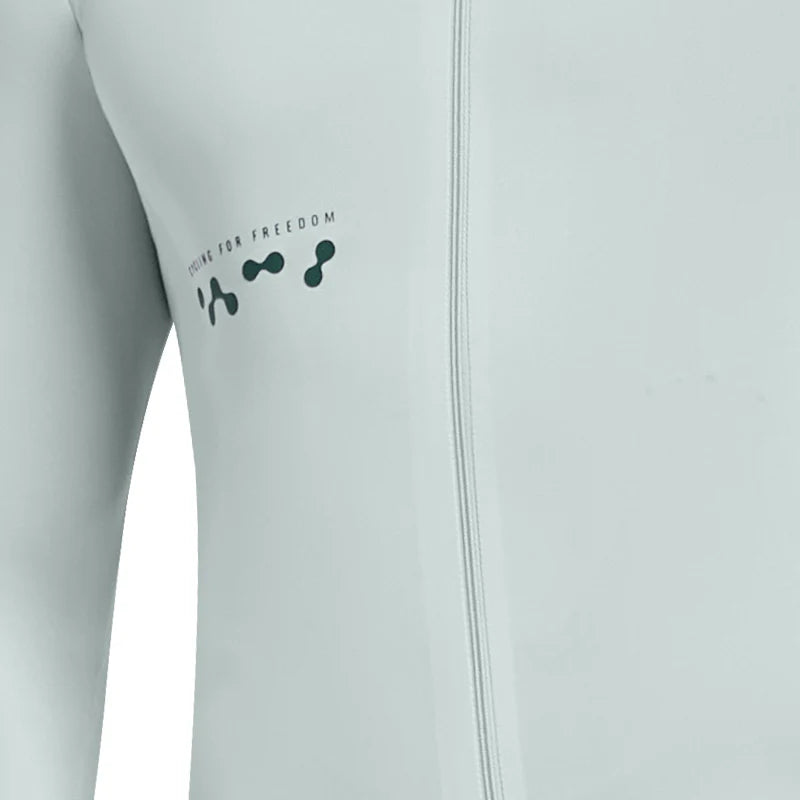 Maillot Santic Fusheng UPF 50+ Hombre azul claro