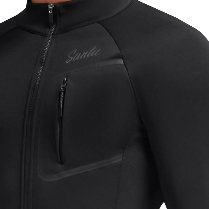 Jersey de invierno para ciclismo unisex de Yuanzhou Negro