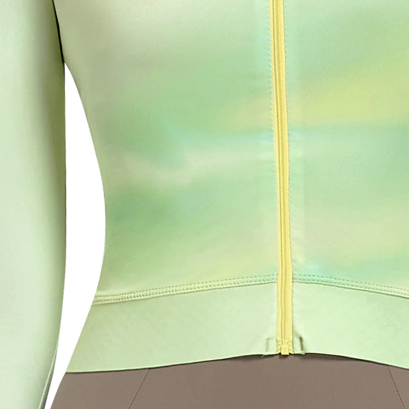 Jersey ciclista largo de mujer Santic Qing  Amarillo