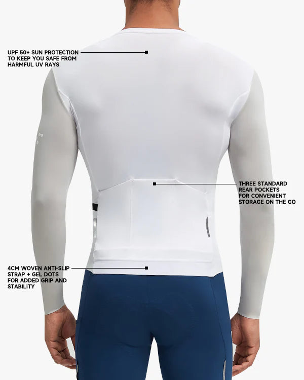 Jersey de Manga Larga Santic Bonnie Gris - Protección UPF50+ Pro-Fit