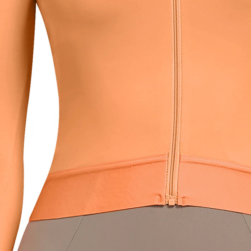 Jersey de Ciclismo Santic Breeze para Mujer - Naranja - Protección Solar UPF 50+