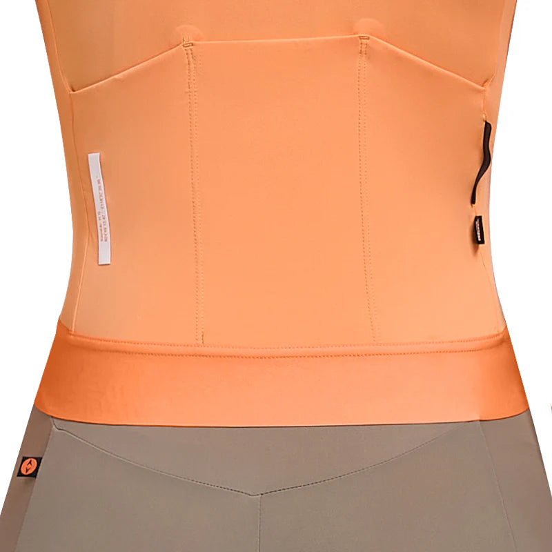 Jersey de Ciclismo Santic Breeze para Mujer - Naranja - Protección Solar UPF 50+