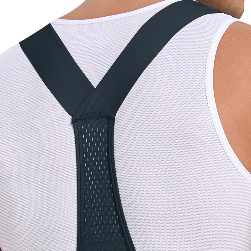 Culote corto con tirantes y almohadilla Elastic Interface® para hombre de Santic LuZheng Azul Marino