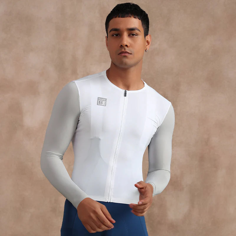 Jersey de Manga Larga Santic Bonnie Blanco - Protección UPF50+ Pro-Fitf