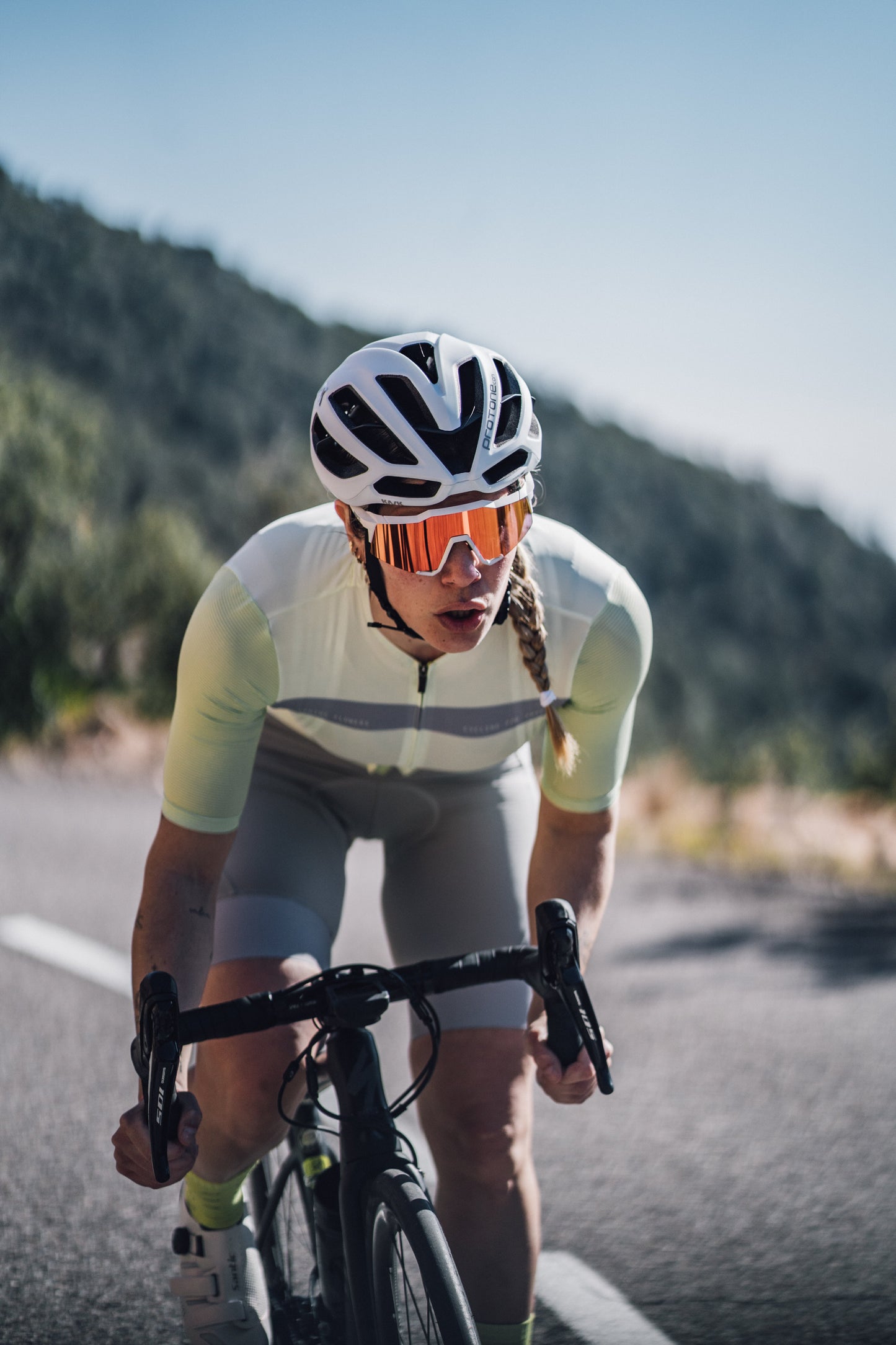 Jersey de Ciclismo Santic Swift para Mujer - Verde Claro